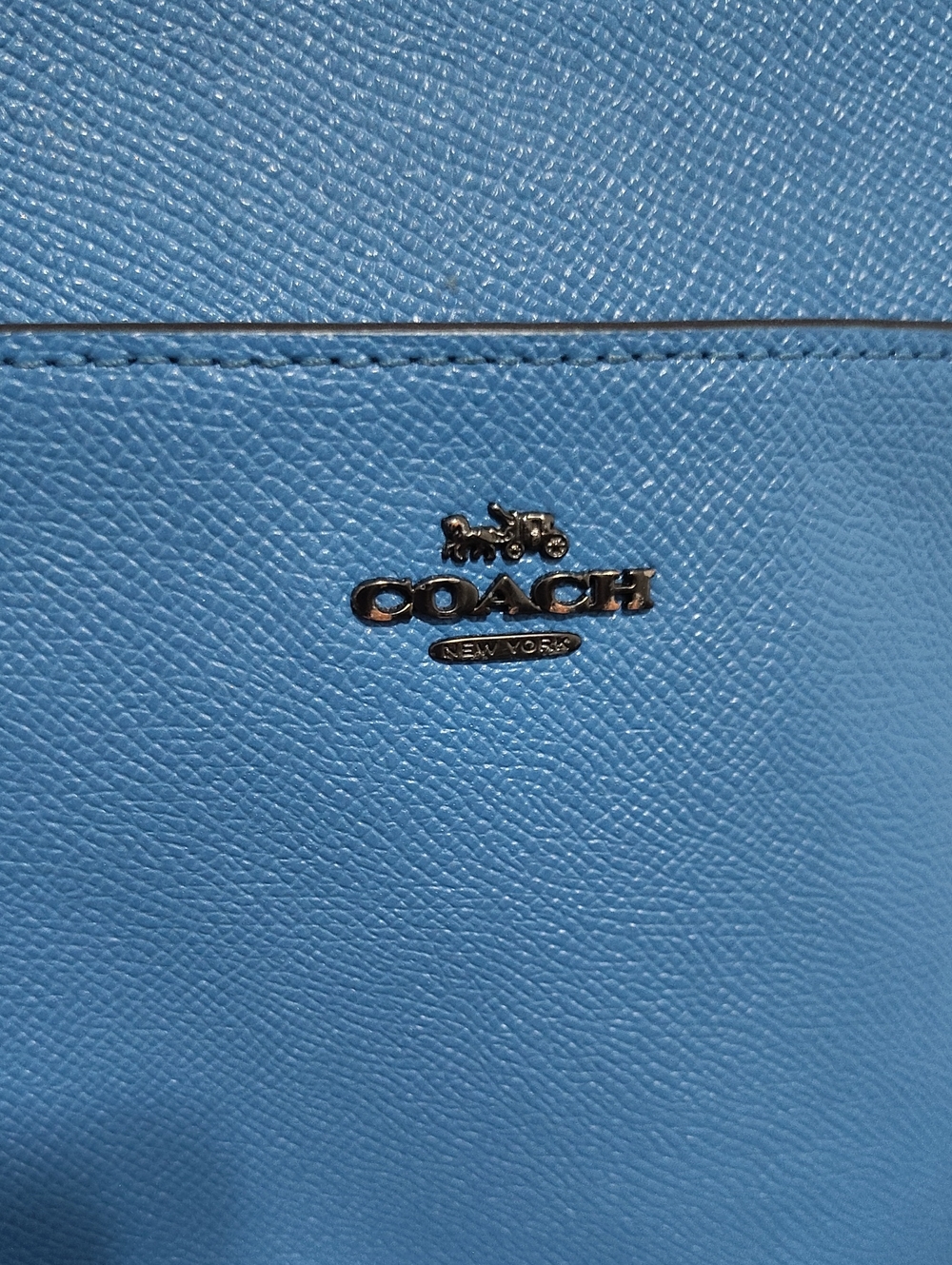 Coach Blue Crossbody Leather Bag - Picture 2 of 8
